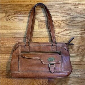 Boc Faux Leather Shoulder Bag with Vintage Bronze Patina Hardware